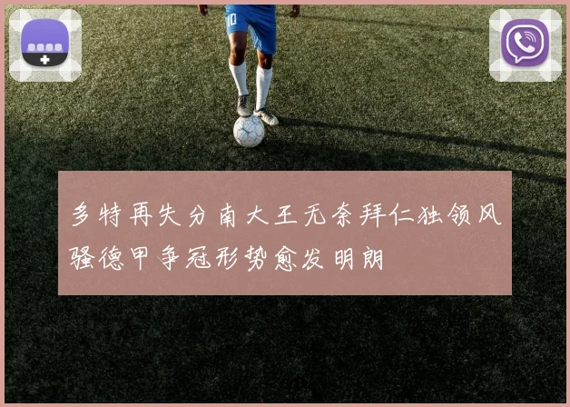 多特再失分南大王无奈拜仁独领风骚德甲争冠形势愈发明朗